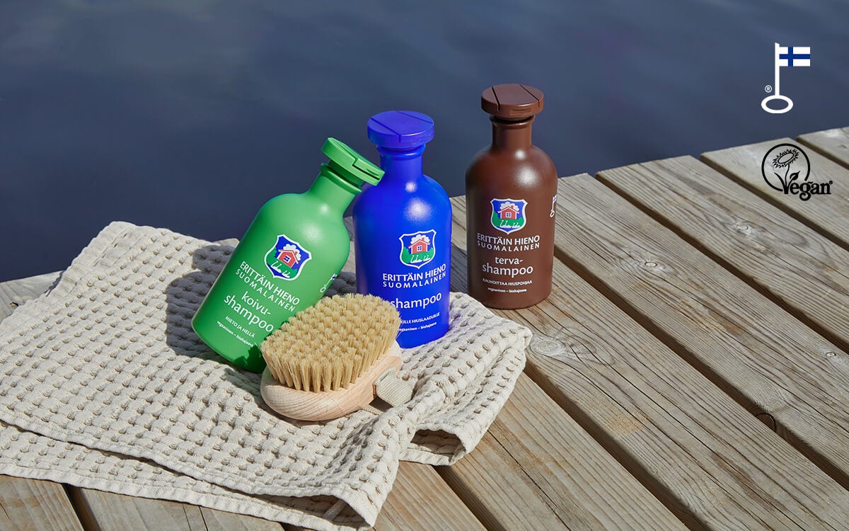 Erittäin Hieno シャンプー　エリッタイン　北欧　レア　フィンランド Erittäin Hieno Suomalainen Birch Shampoo 300 ml | Sauna-store.com