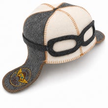 Pilot Sauna Hat &ndash; pilot-style sauna and hot tub hat made of 100% wool.