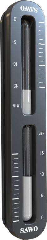 SAWO Kanto black wooden hourglass, time interval 0&ndash;15 min.