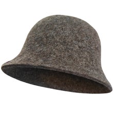 Traditional sauna hat - Huopatehdas J.Alho - Natural wool felt, graphite grey