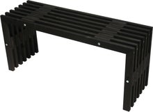 100 cm wide black EcoFurn D-bench.