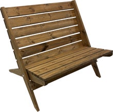 Brown-oiled EcoFurn DoubleGranny Chair.