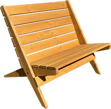 Ochre-oiled EcoFurn DoubleGranny Chair.