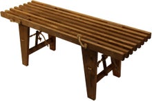 120 cm brown-oiled EcoFurn EcoBench made from ash.