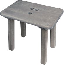 EcoFurn Jaakko Stool 40 cm, grey-oiled alder