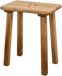 50 cm high EcoFurn Jaakko stool made from oiled oak.