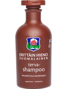 Eritt&auml;in Hieno Suomalainen tar shampoo in a 300 ml bottle.
