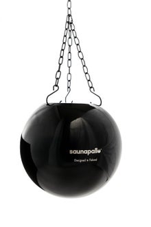 Saunapallo - Sauna Ball, glossy black steel