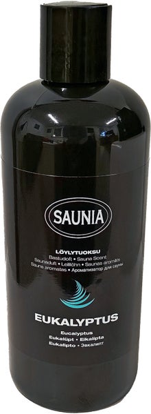 Saunia Eucalyptus sauna scent in a 500 ml bottle.